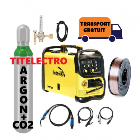 Pachete cu butelie argon CO2 - Pachet aparat sudura cu gaz MIG 200i Pulse