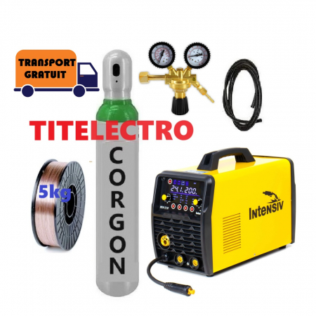 Pachete cu butelie argon CO2 - Pachet aparat sudura cu gaz MIG 210
