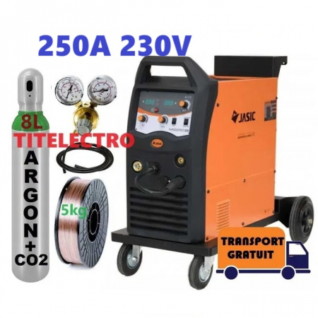 Aparate sudura cu sarma MIG-MAG, argon CO2 sau fara gaz - Pachet aparat sudura cu gaz MIG 250