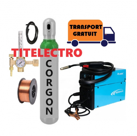 Aparate sudura cu sarma MIG-MAG, argon CO2 sau fara gaz - Pachet aparat sudura cu gaz NOVO MIG 130