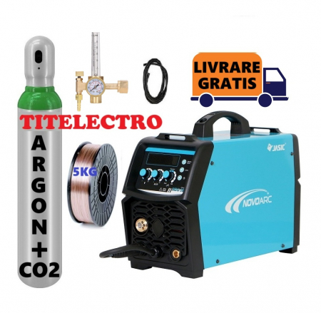 Pachete cu butelie argon CO2 - Pachet aparat sudura cu gaz Novo Mig 180