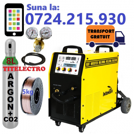 Pachete cu butelie argon CO2 - Pachet aparat sudura cu gaz Perfekt MIG 250