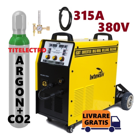 Pachete cu butelie argon CO2 - Pachet aparat sudura cu gaz Perfekt MIG 315