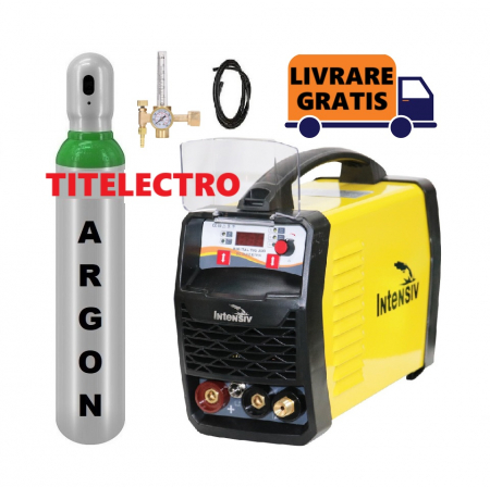 Aparate sudura TIG cu argon, electrozi de wolfram si baghete de adaos - Pachet aparat sudura TIG WIG otel inox Digital TIG 200