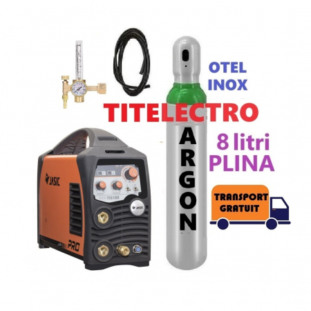 Aparate sudura TIG cu argon, electrozi de wolfram si baghete de adaos - Pachet aparat sudura TIG WIG otel inox TIG 180