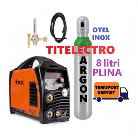 Aparate sudura TIG cu argon, electrozi de wolfram si baghete de adaos - Pachet aparat sudura TIG WIG otel inox TIG 180P Jasic