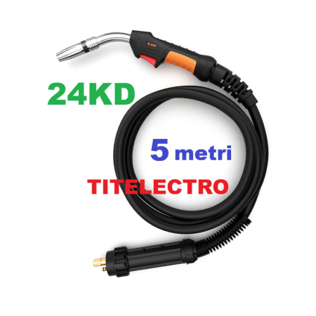 Pistolete sudura MIG-MAG cu sarma argon CO2 - Pistolet 24KD 5metri cu conector EURO