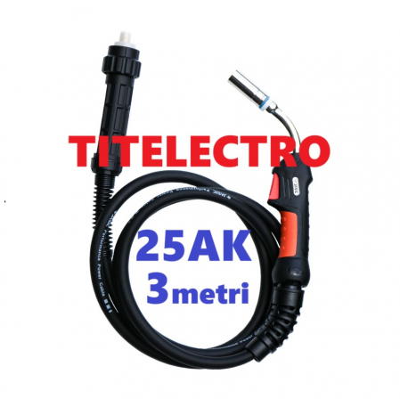 Pistolete sudura MIG-MAG cu sarma argon CO2 - Pistolet 25AK 3metri cu conector EURO