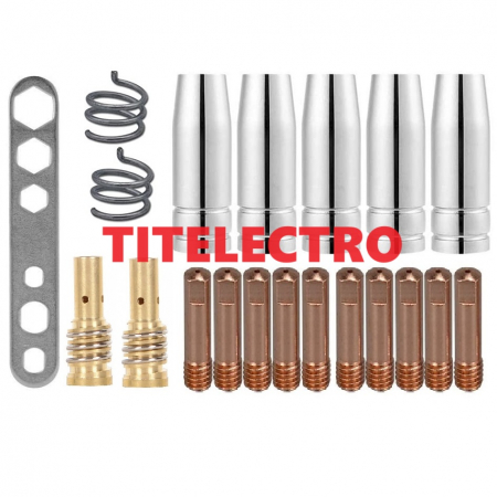 Accesorii si consumabile sudura, tras indreptat tabla, taiere cu plasma - Set 20 accesorii duze