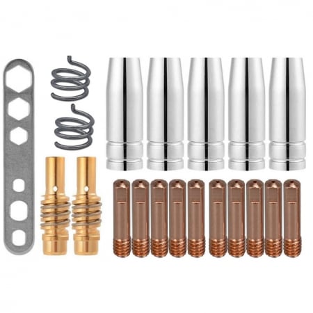 Accesorii duze pistolet 15AK M15 torta MIG-MAG max 200A - Set 20 accesorii duze pistolet M15