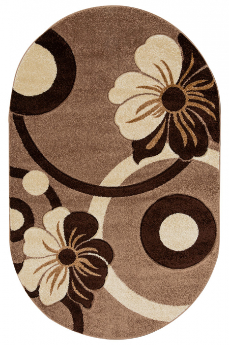Covor Floral Oval Friese A705A Maro [1]