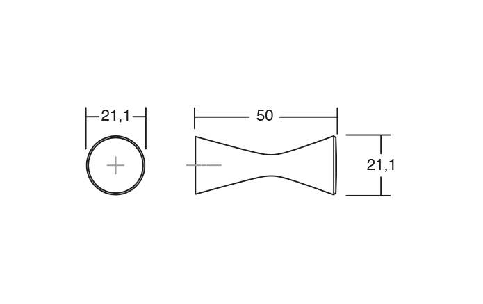 Agatatoare cuier Diabolo, finisaj gri periat, 21,1x50 mm [2]