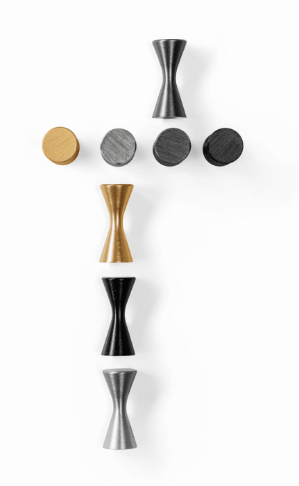 Agatatoare cuier Diabolo, finisaj negru periat, 21,1x50 mm [5]