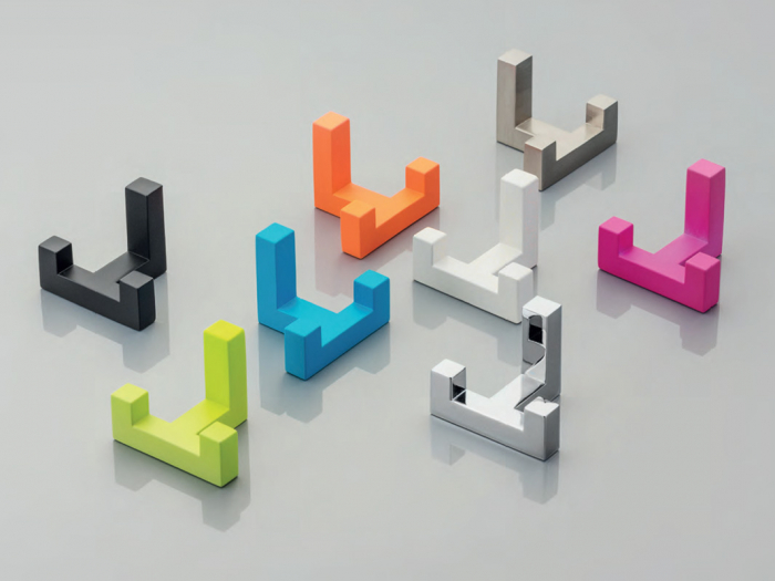 K2202 - Agatatoare cuier dublu, finisaj negru mat, 40x52x40 mm [4]