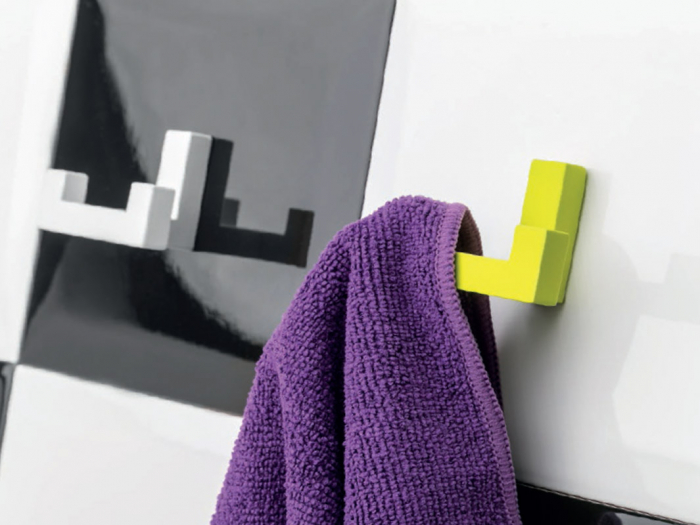 K2202 - Agatatoare cuier dublu, finisaj otel periat, 40x52x40 mm [2]