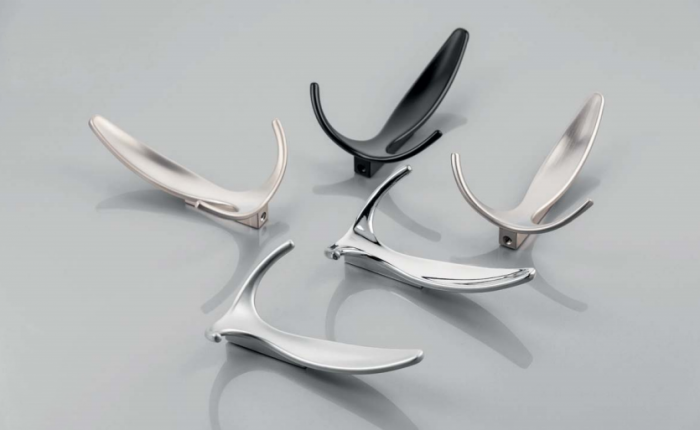 E-018 - Agatatoare cuier, finisaj otel periat, 101x75x35 mm [2]