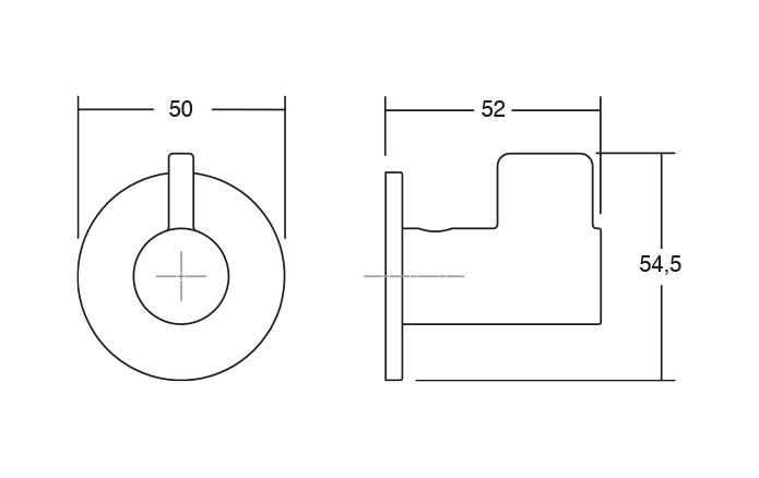 Fin - Agatatoare cuier, finisaj alb mat, 50x54x52 mm [4]
