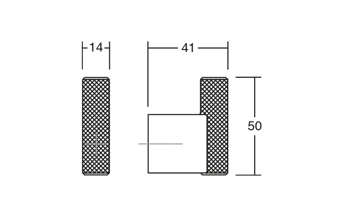 Graf - Agatatoare cuier, finisaj negru periat, 14x41x50 mm [4]