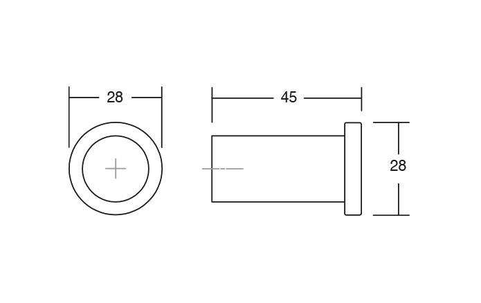 Agatatoare cuier Round, finisaj negru periat, 28x45 mm [2]