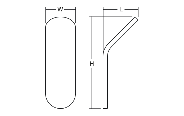 Tik - Agatatoare cuier, finisaj negru mat, 25x80x30 mm [7]