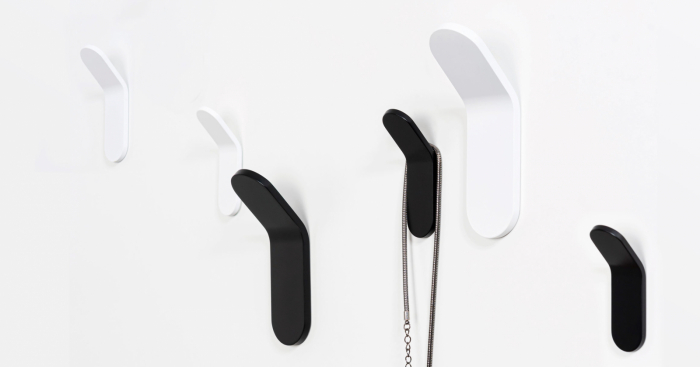 Tik - Agatatoare cuier, finisaj negru mat, 25x80x30 mm [2]