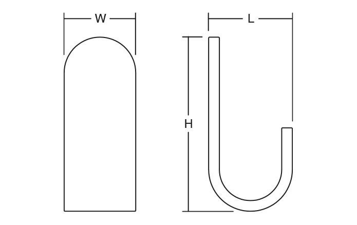 Tok - Agatatoare cuier, finisaj negru mat, 40x100x47 mm [2]