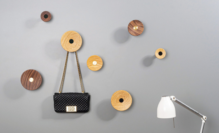 Zoot - Agatatoare cuier, finisaj alama intunecata periata cu negru lacuit, D:90 mm [3]