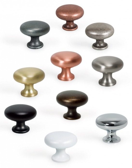 Duke - Buton pentru mobilier, finisaj cositor [2]