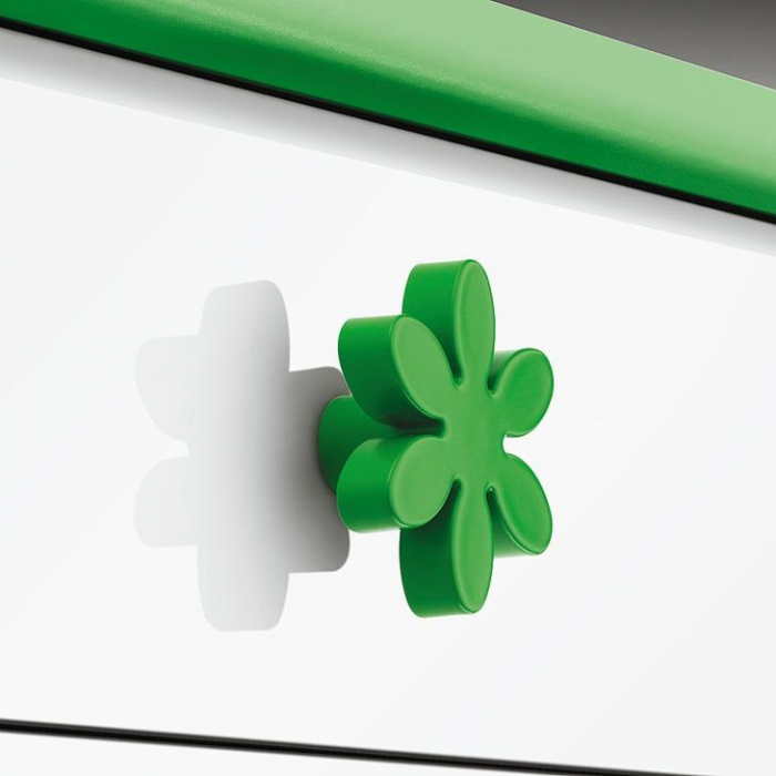 Buton floare verde pentru mobilier copii [3]