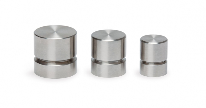 Acer - Buton pentru mobila, finisaj otel inoxidabil periat, D:28 mm [3]