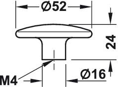 Buton pentru mobila Antillo, finisaj albastru, D:52 mm [2]