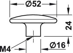 Antillo - Buton pentru mobila, finisaj portocaliu, D:52 mm [2]