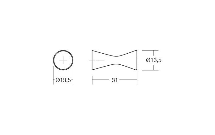 Buton pentru mobila Diabolo, finisaj gri periat, D:13.5 mm [5]