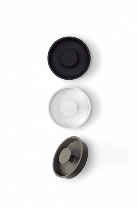 Dipo - Buton pentru mobila, finisaj negru mat, D 74 mm [4]