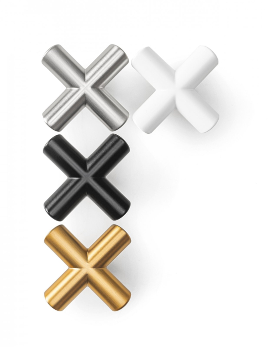 Equis - Buton pentru mobila, finisaj nichel negru lustruit, 40x40 mm [4]