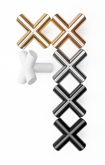 Equis - Buton pentru mobila, finisaj nichel negru lustruit, 40x40 mm [3]