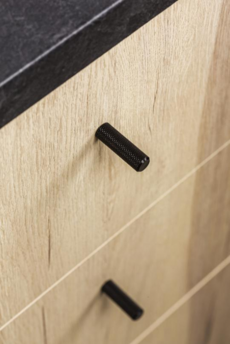 Graf Mini - Buton pentru mobila, finisaj negru periat, D= 10 mm [3]