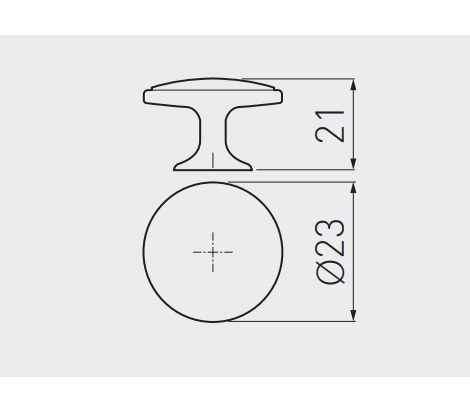 Olbia - Buton pentru mobila, finisaj alama antichizata, D:23 mm [2]