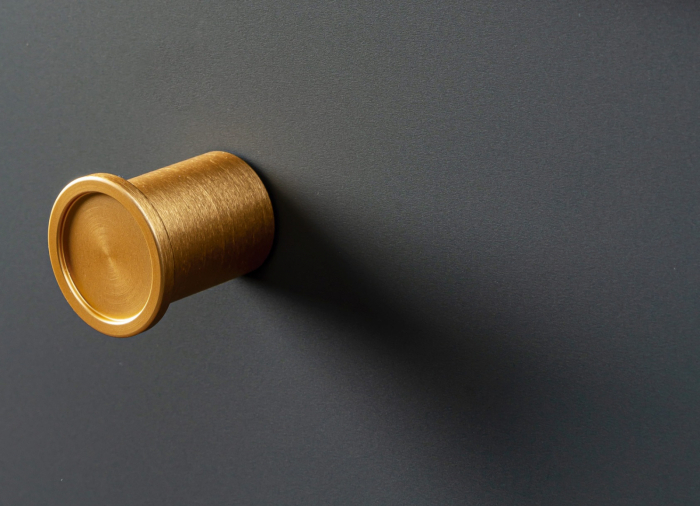 Round - Buton pentru mobila, finisaj alama intunecata periata, D:25 mm [2]