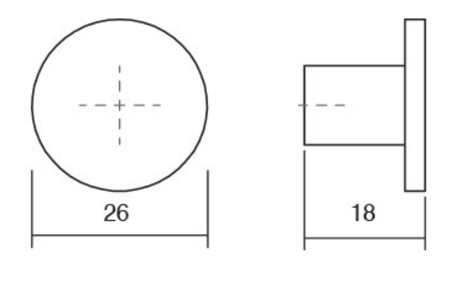 Buton pentru mobilier Como crom lucios [3]