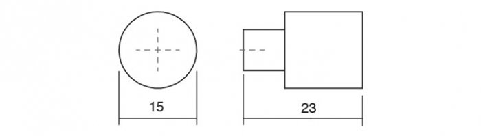 One - Buton pentru mobilier, crom mat [3]