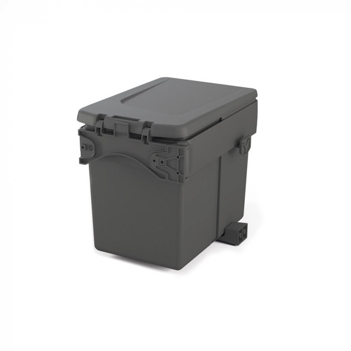 Cos de gunoi 15 l, incorporabil cu capac automat, gri antracit [2]