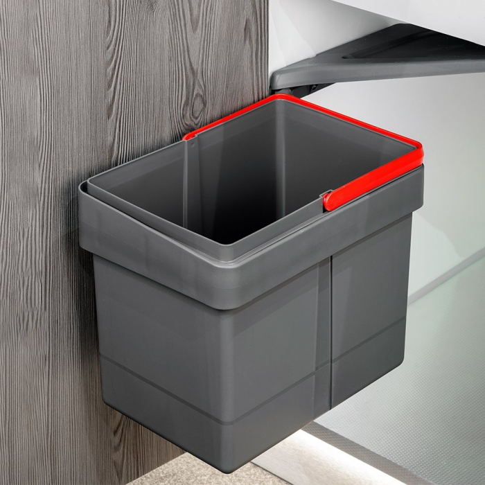 Cos de gunoi 15 l, incorporabil cu capac automat, gri antracit [3]