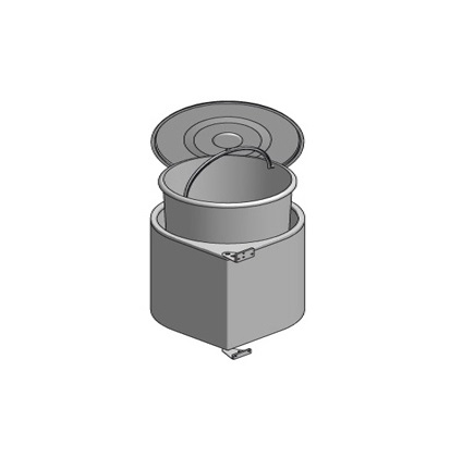 Coș de gunoi alb, 13 L, incorporabil în dulap de bucătărie [3]
