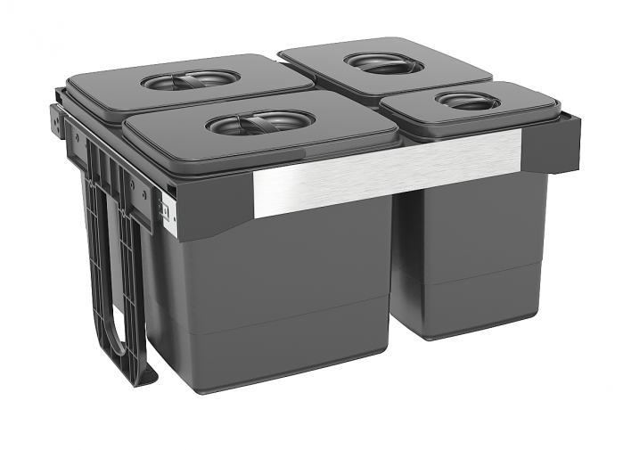 Cos de gunoi Free Jazz 60 incorporabil, colectare selectiva, 1 compartiment x 7 litri si 3x15 litri [1]