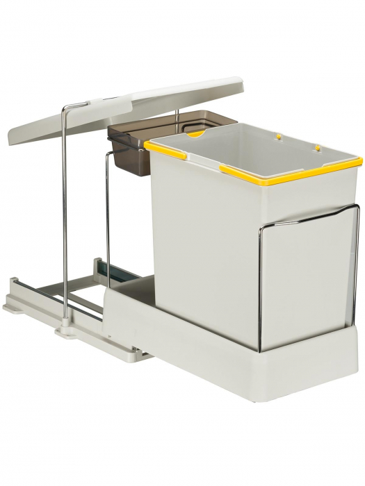 Cos de gunoi incorporabil Pelikan 21500, cu extragere automata, cu un recipient de 20 L si unul de 1 L [1]