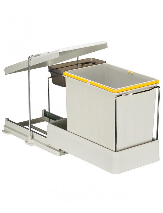 Cos de gunoi incorporabil Pelikan 21600, cu extragere automata, cu un recipient de 16 L si unul de 1 L [1]