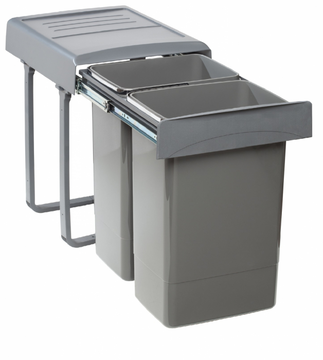 Cos de gunoi Mega incorporabil, colectare selectiva, cu 2 compartimente x20 litri [1]