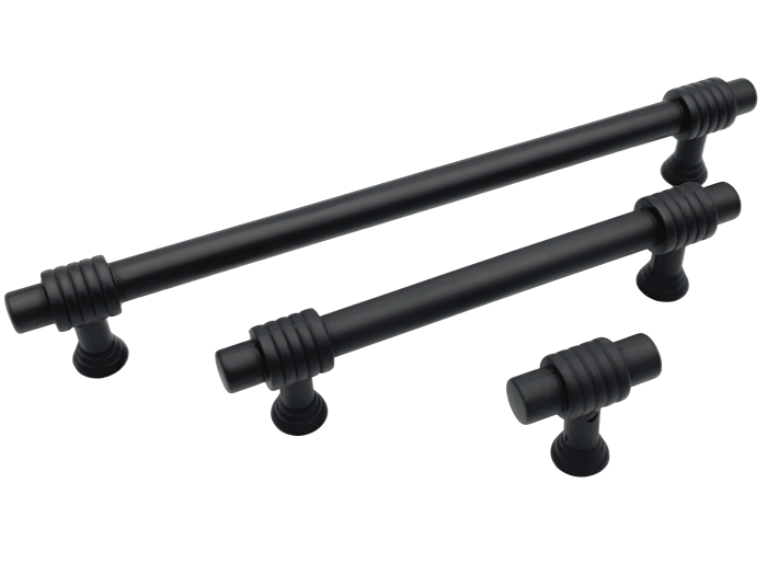 Cruz - Buton pentru mobila, finisaj negru mat, 32x30 mm [4]