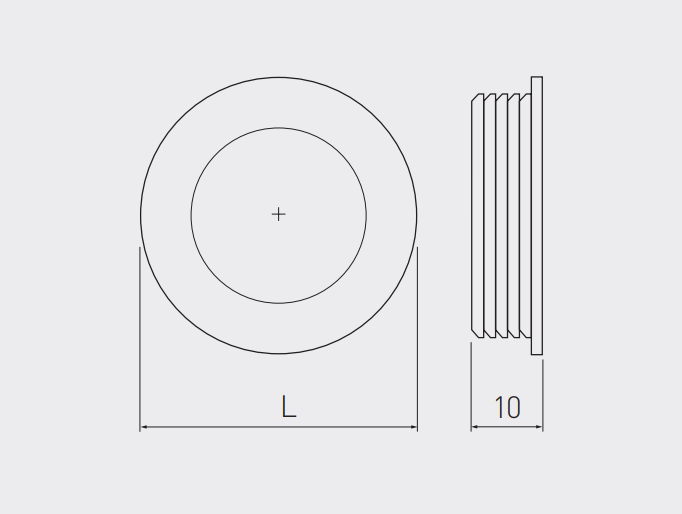 B224 - Maner ingropat rotund, finisaj negru mat, D:40.5 mm [2]